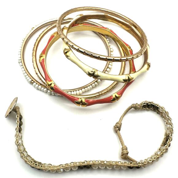 Casual Bracelet Lot Boho Bangle Jewelry Bundle Bohemian Beaded Set 6 Preppy - Picture 7 of 7